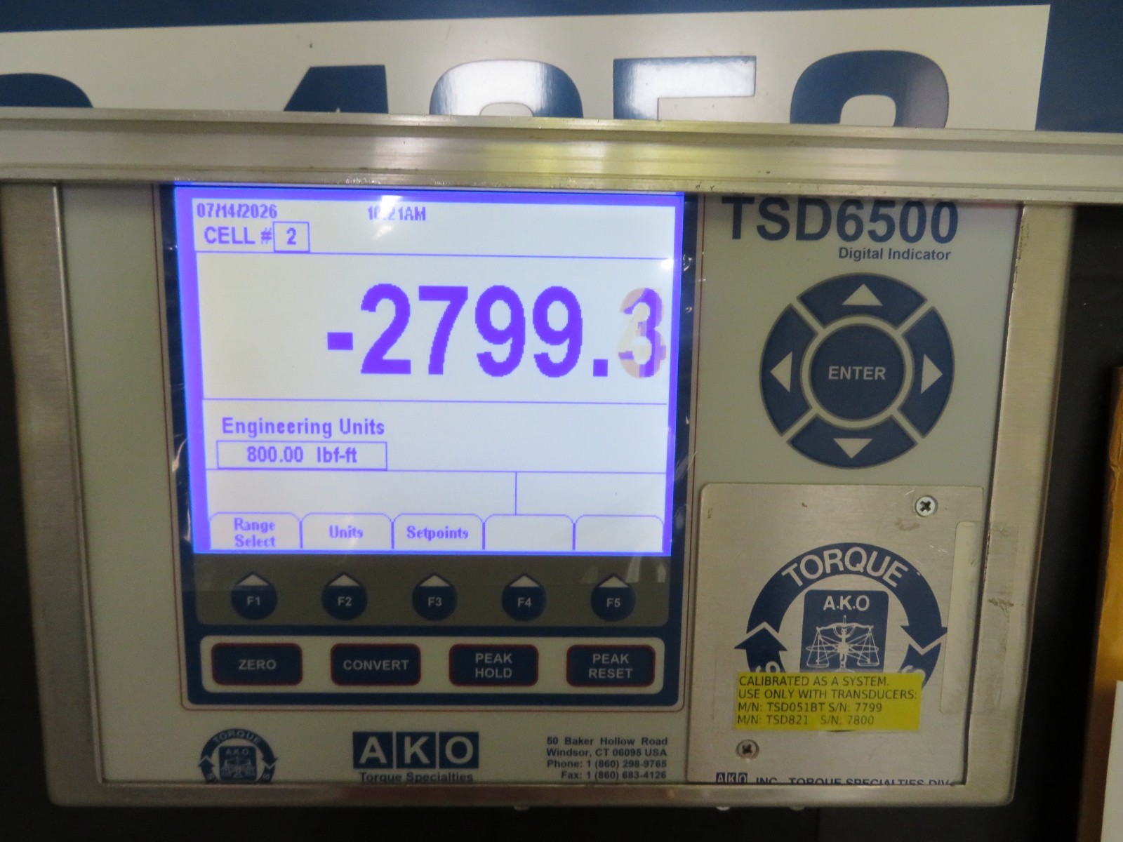 AKO Torque Portable Click Wrench Calibration System Model TSD650-PBAT - Image 3