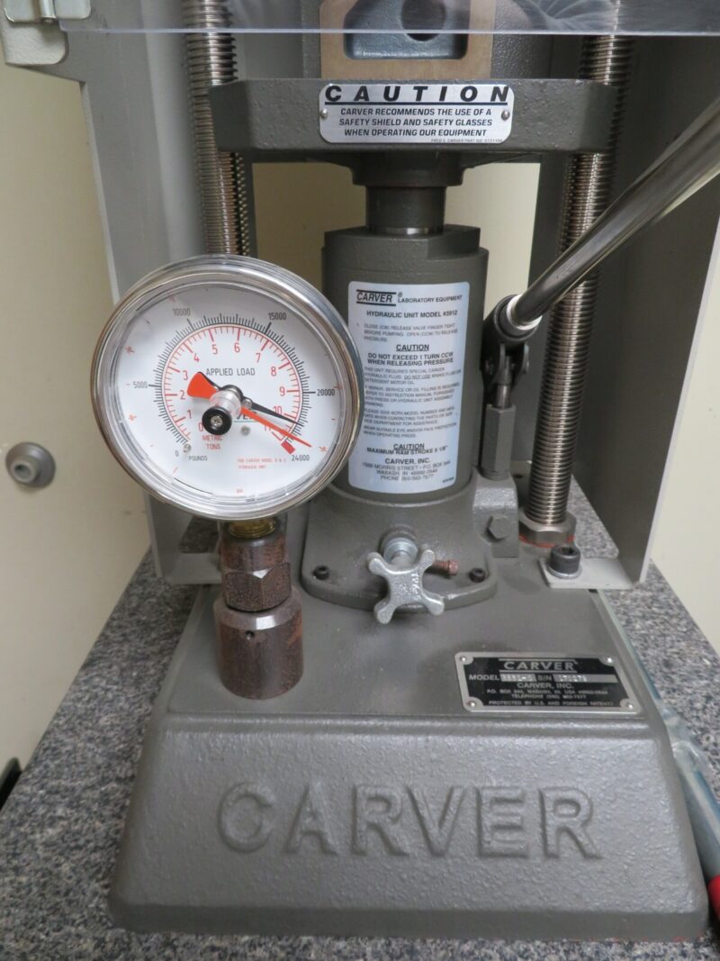 Carver Model 3851-0 3912 C 12 ton Bench Top Manual Unheated Presses PV56 - Image 3