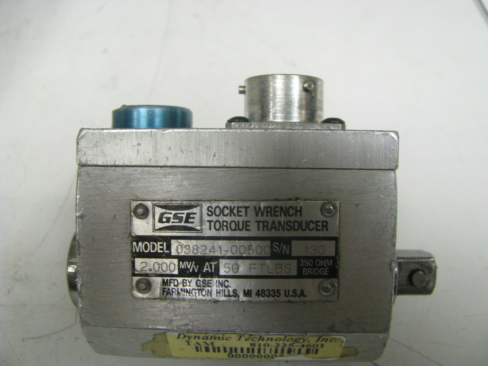 GSE Socket Wrench Torque Transducer 50 ft lbs GSE19 Bullseye