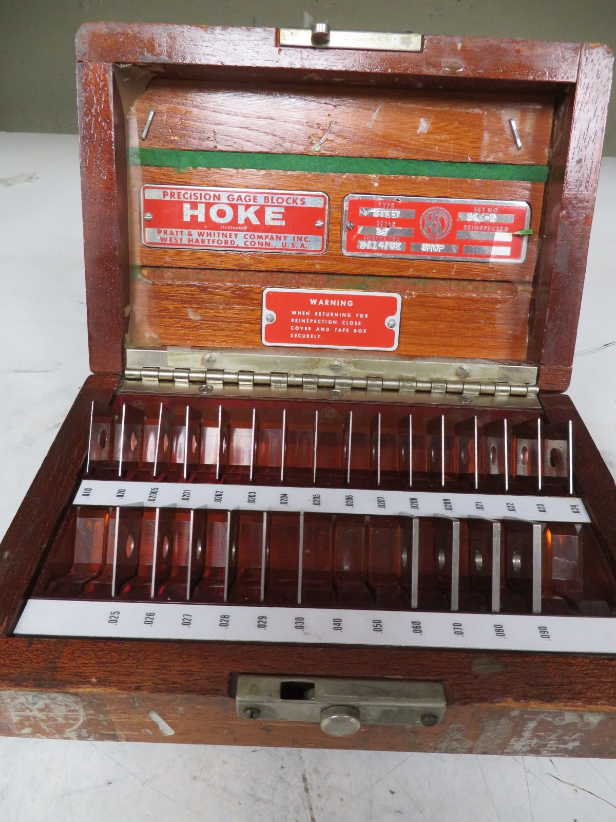 Pratt Whitney Hoke Steel  Square Thin Metric Square Gage Blocks QD37