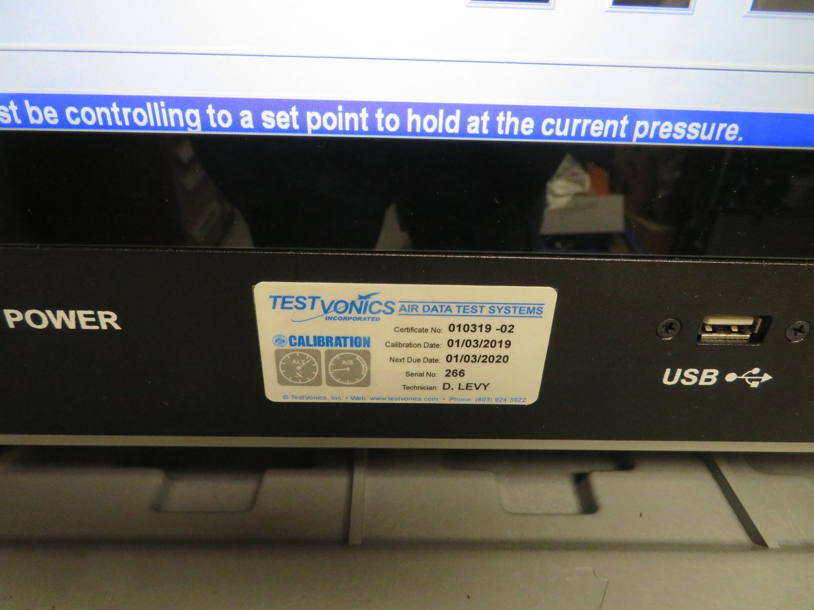 Raptor Testvonics ADC-2550 Air Data Calibrator Altitude and Airspeed ADTS - Image 4