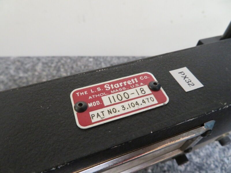 Starrett 1100-18 Dial Indicator Shallow Swing Diameter Gage 12-18"- .0001" PX32 - Image 3