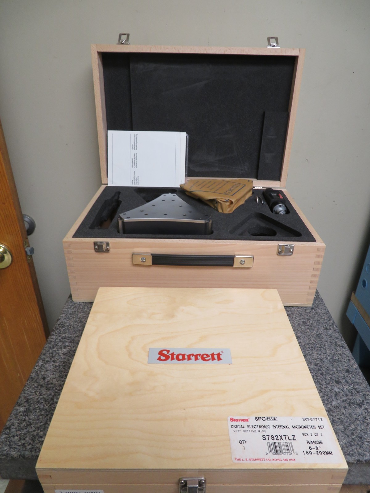 Starrett S782XTLZ 6-8" Digital Electronic Holemike Bore gage Set w/ RING QE70