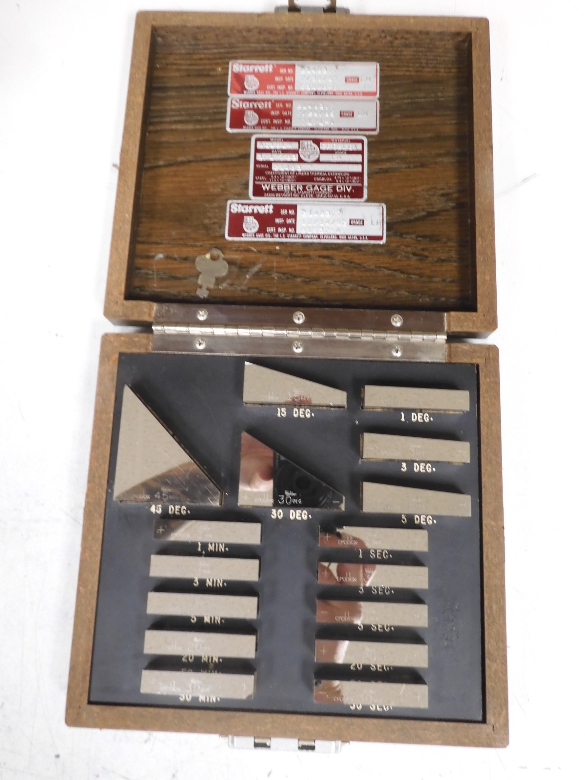 Starrett Webber - Mdl. AG16SI - Croblox Master Angle Block Set 16 pieces - QG40