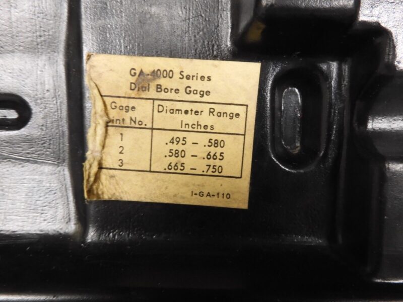 Sunnen Dial Bore Gage GA-4000 .495 - .750/ .0001" - 3 Tips - QA6 - Image 5