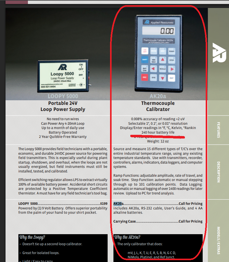 Applied Resources AK20A Thermocouple Calibrator QG6 - Image 8