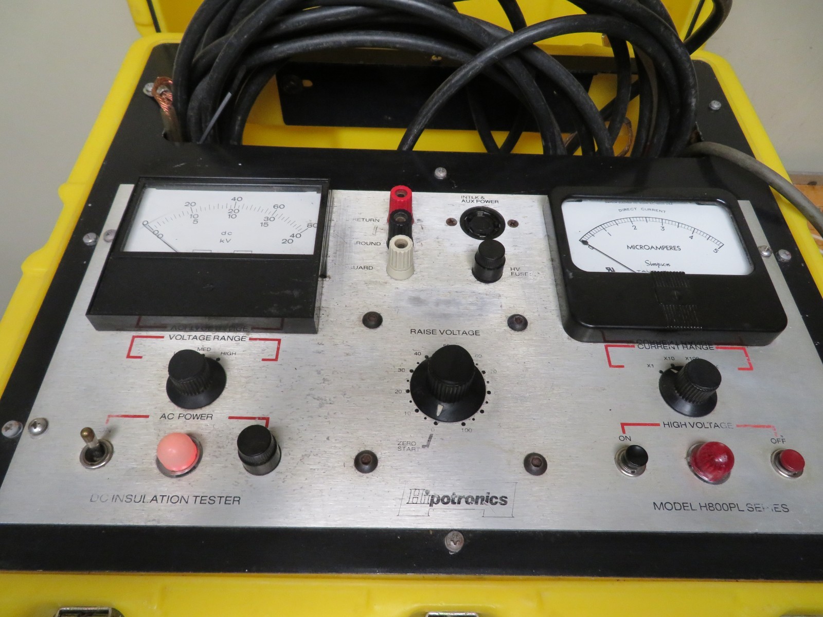 Hipotronics H800PL series 880PL 80KV DC Insulation Tester QE40 - Image 3
