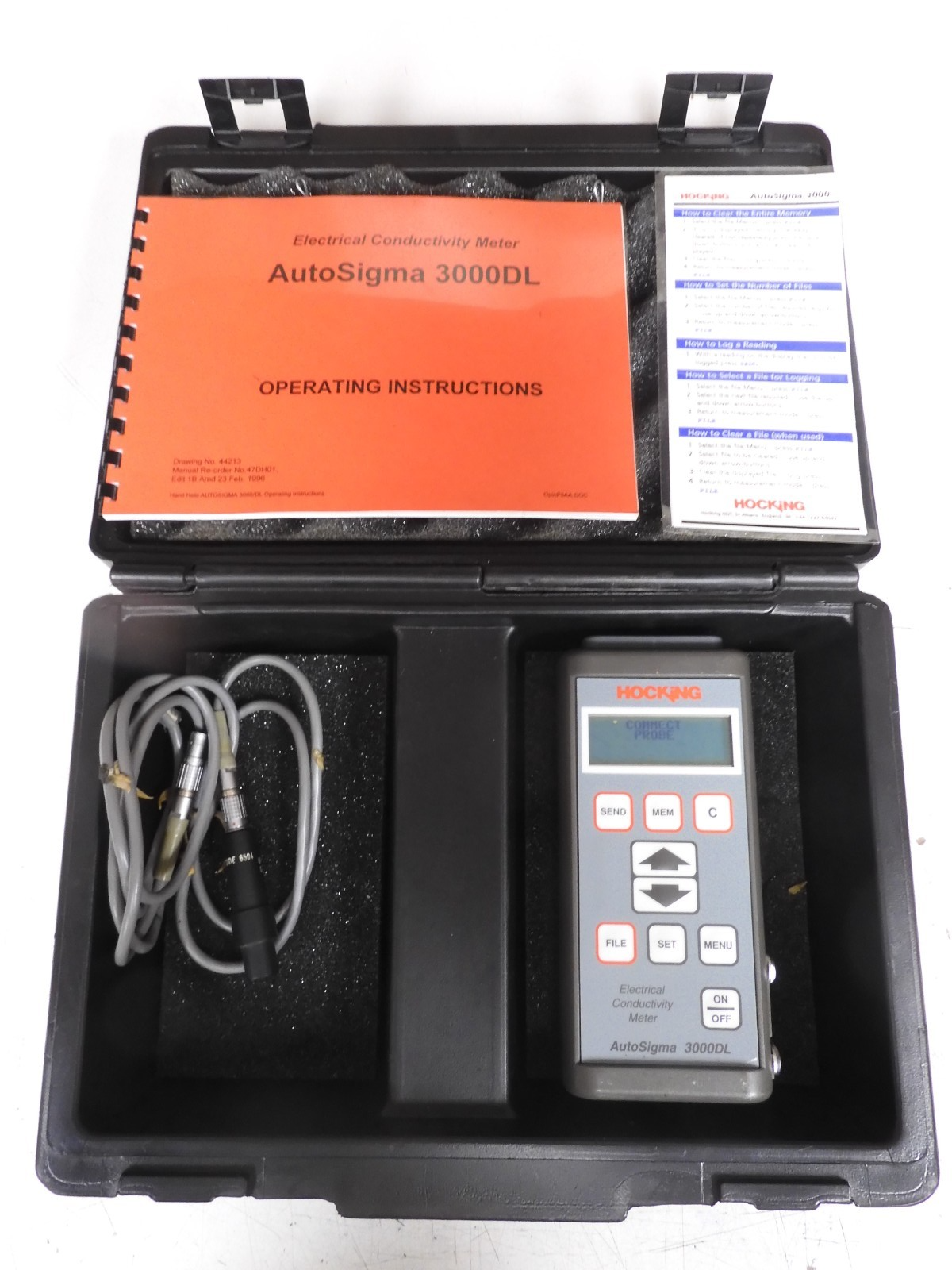 Hocking - Automsigma 3000DL - Electrical Conductivity Meter w/ probe - QK13