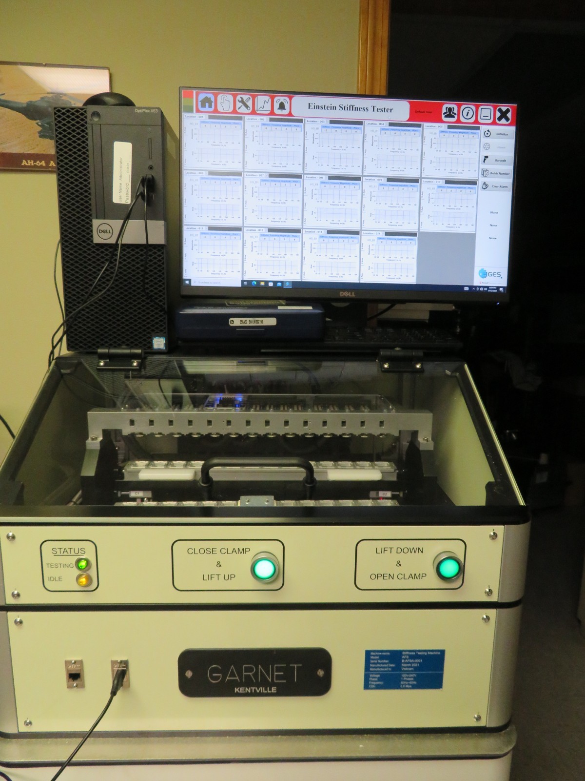 Kimball Electronics GES AFS Einstein Stiffness Tester Thin Film Electronics