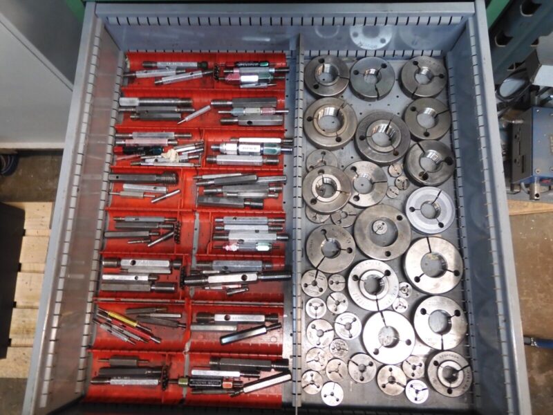 Lista 8 Drawer cabinet w. Thread Plugs & Thread Ring Gages - Working Gages - Image 7