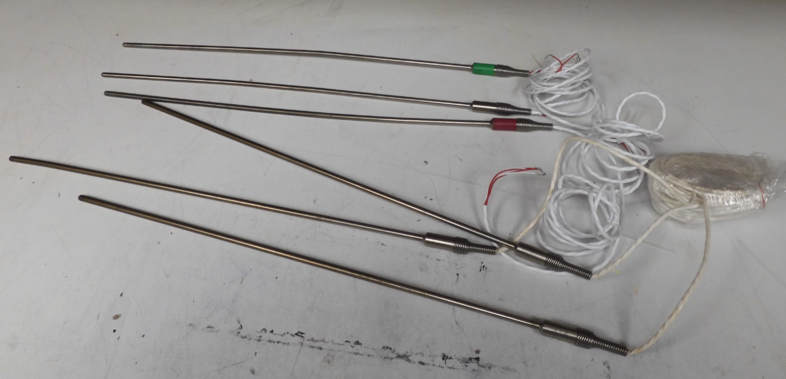 Lot of 6 - RDF Temperature Probes - 18" long - QG34