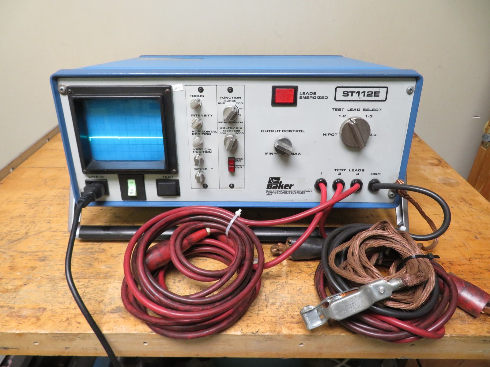 Megger SKF Baker Instruments ST112E 12KV Surge / Hipot Motor Tester QE37