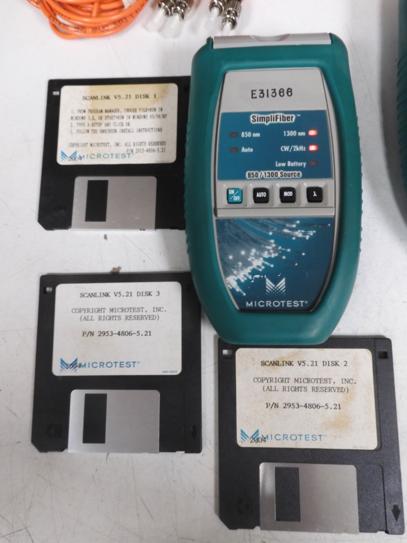 Microtest Simplifiber - w/  850/1300 source & meter in case w/ acc. - QA52 - Image 4