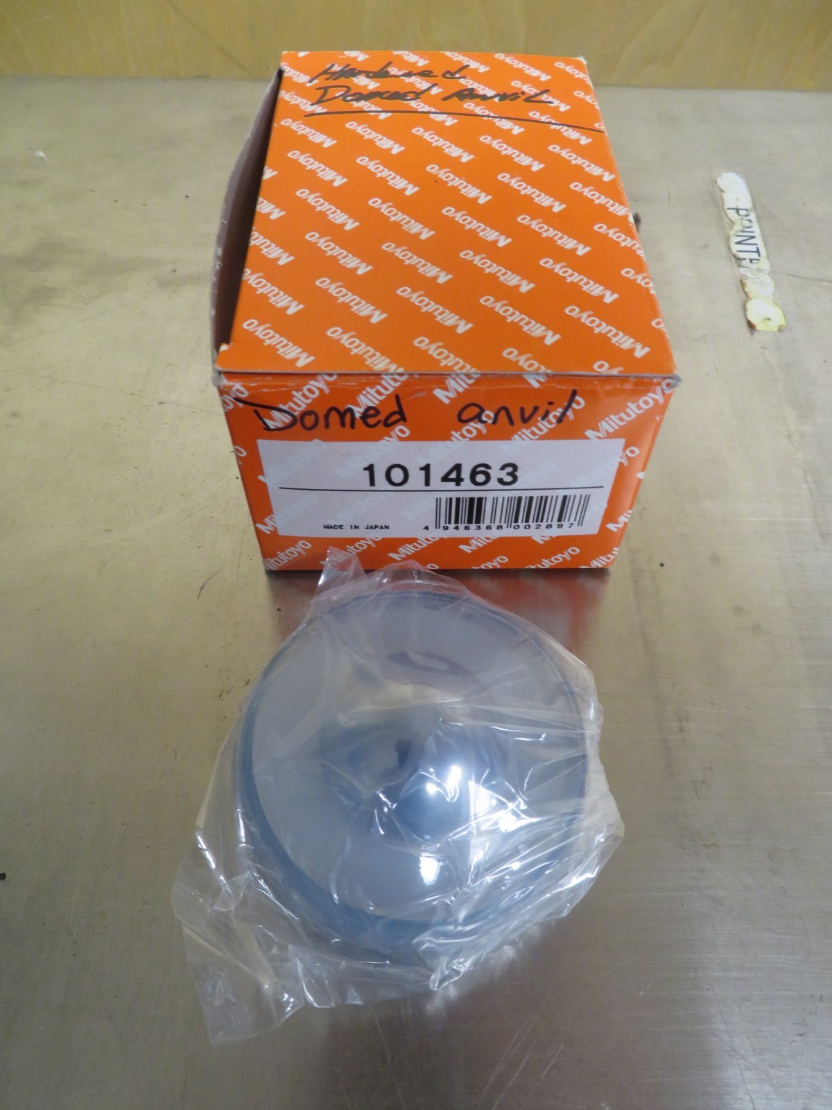 Mitutoyo Hardened Steel Domed Anvil - 101463 Quantity 1 QK15