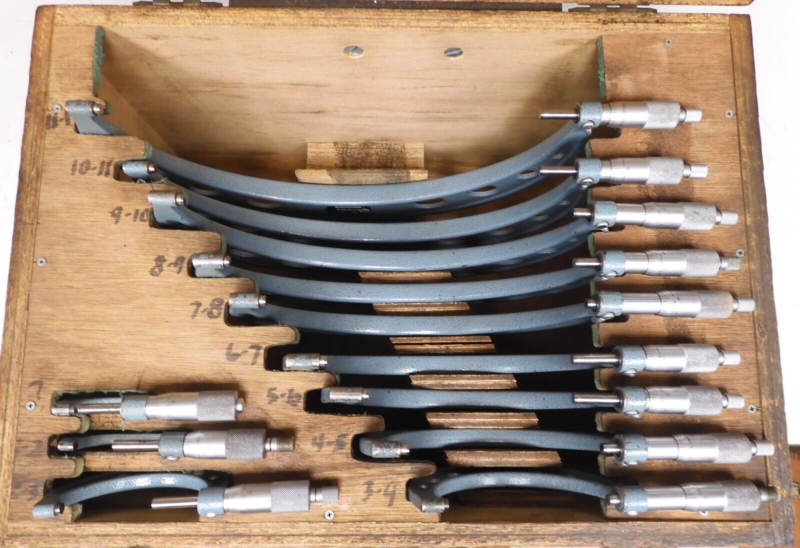 Mitutoyo - model 103 - 0-12" - English Outside Micrometer Set - PU8 - Image 3