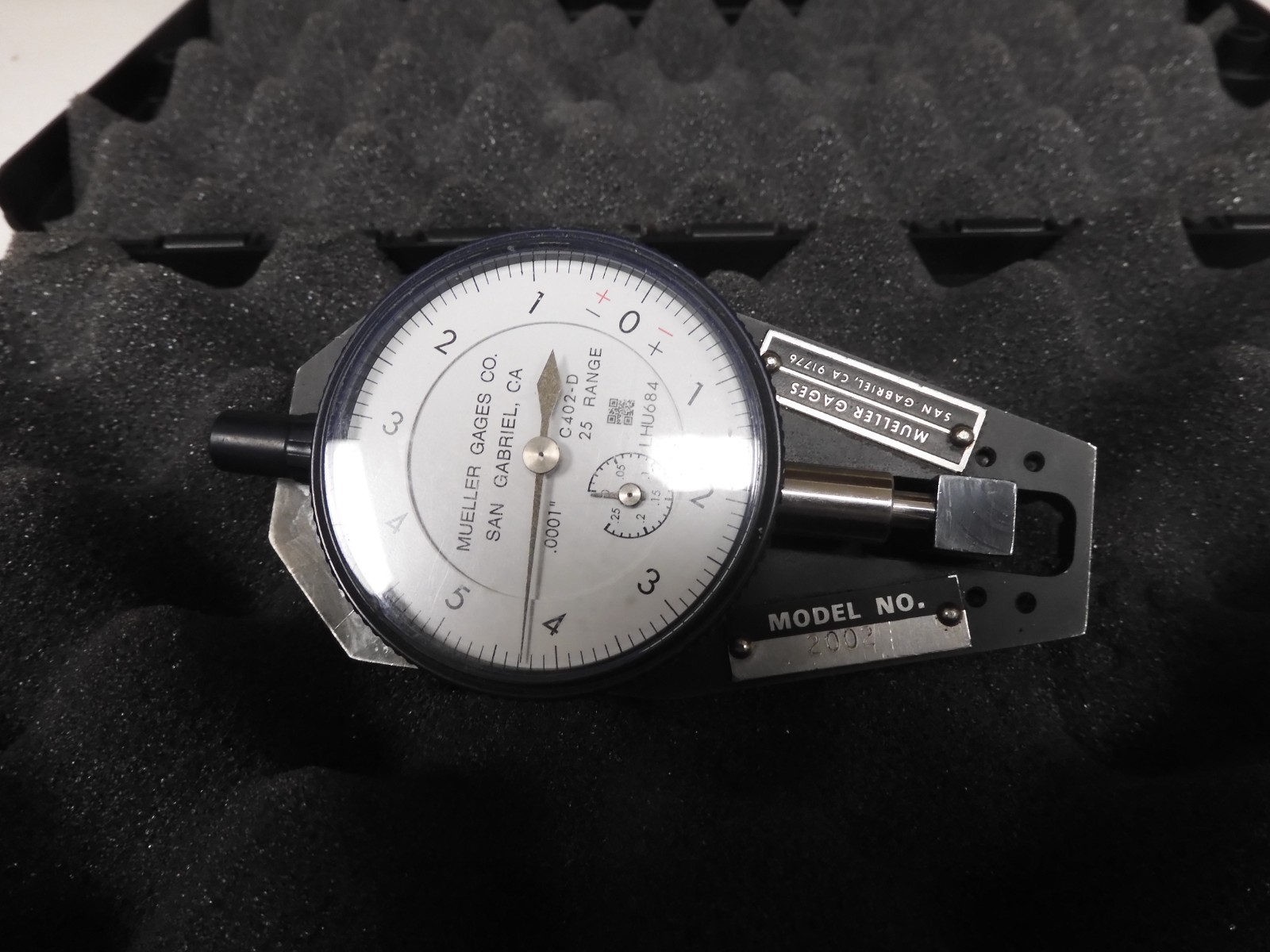 Mueller Gage Model 2002 Shallow Diameter Groove Gage .4"-4.0"/.0001" - QG35