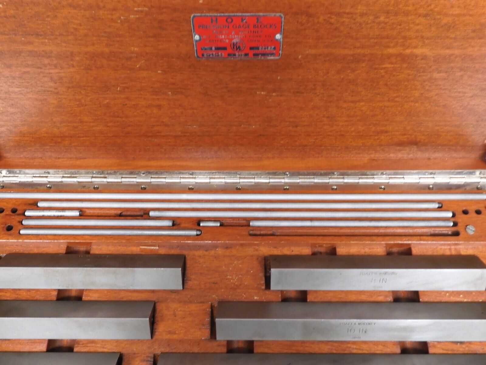 Pratt & Whitney Gage Large/Long Gage Block Set 5"20" PJ39