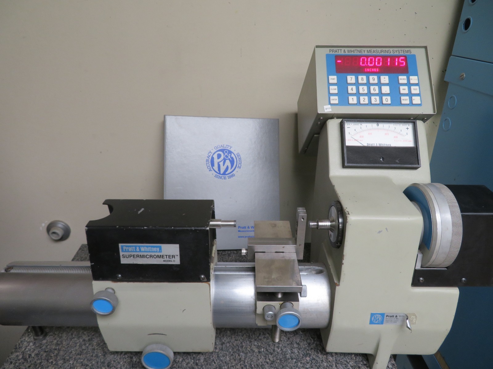 Pratt & Whitney Model C External Supermicrometer Measuring Machine, .00001" QF59