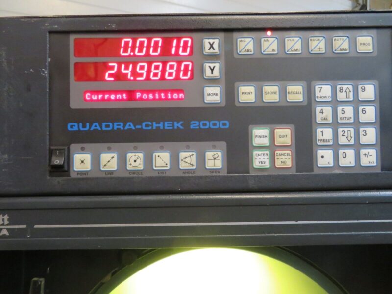 Starrett HD400 Profile Optical Comparator QC200, Manual Stage, Edge Detect - Image 4