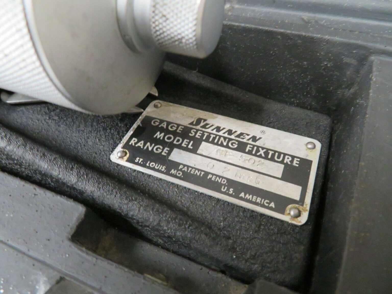 Sunnen CF502 02" Bore Gage Setting Fixture .0001" NG47 Bullseye