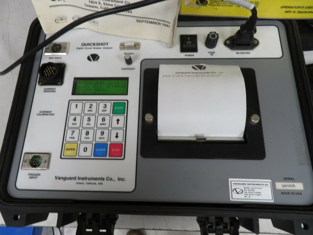 Vanguard Instruments QuickShot Digital Circuit Breaker Analyzer w