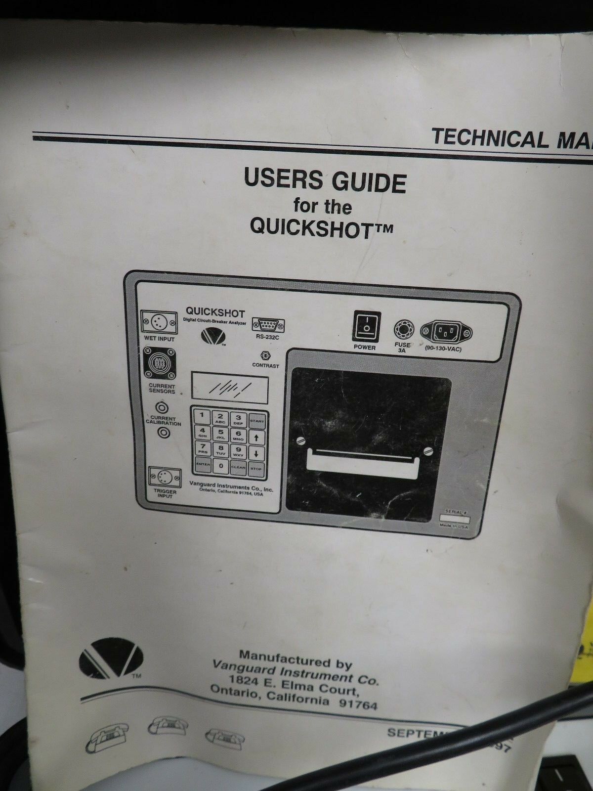 Vanguard Instruments QuickShot Digital Circuit Breaker Analyzer w