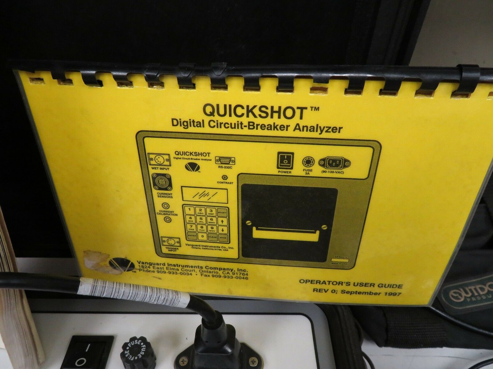Vanguard Instruments QuickShot Digital Circuit Breaker Analyzer w