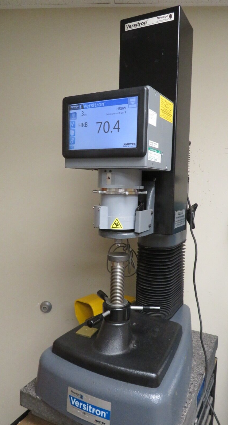 Ametek Newage Versitron Regular Rockwell hardness Tester w/ Automatic Test Cal'd