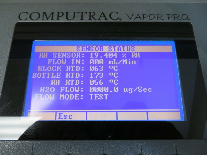 Arizona Instrument Computrac Vapor Pro Moisture Analyzer Rev 1.13.2