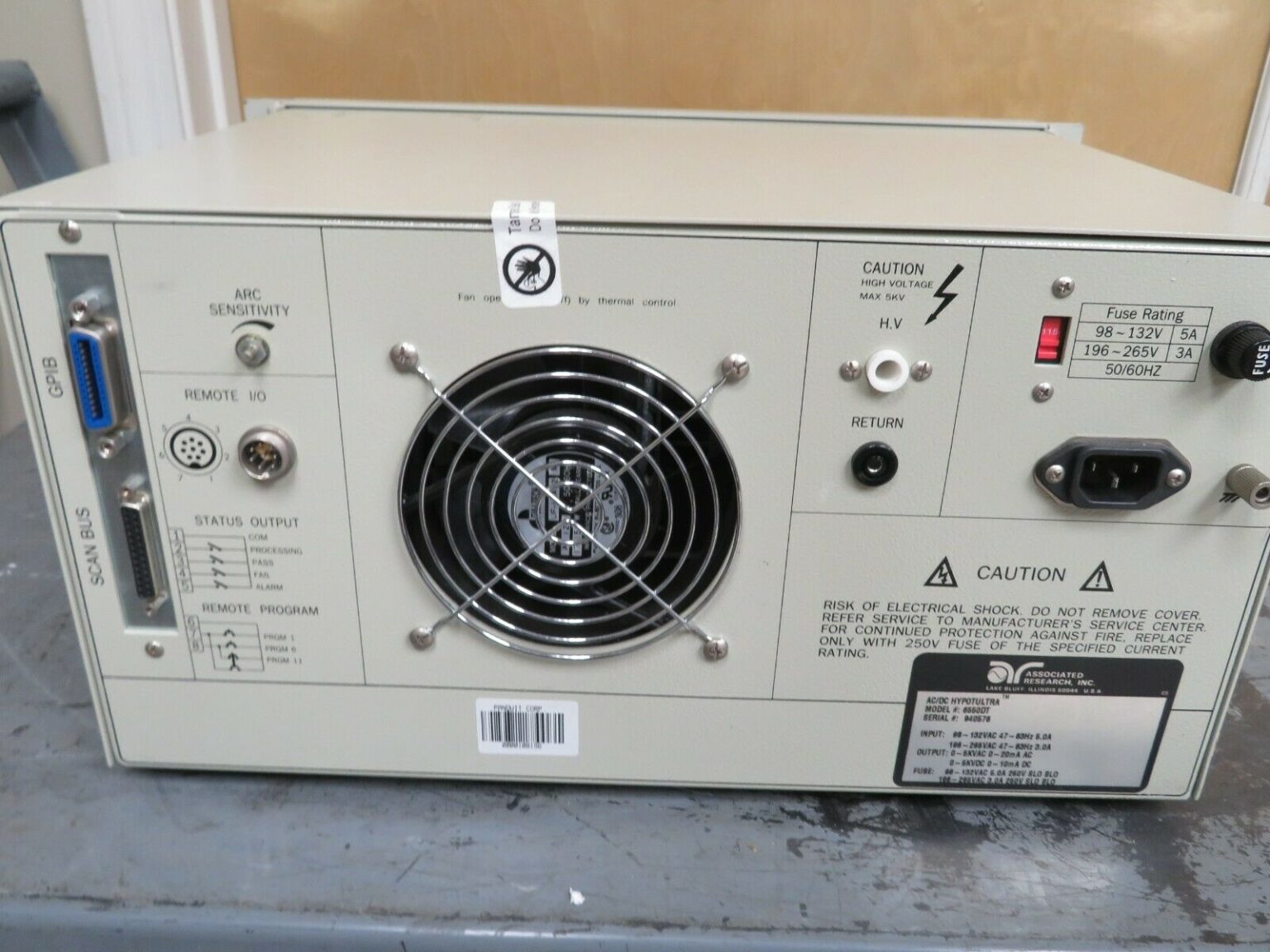 Associated Research Hypot Ultra 6550DT AC/DC Hipot Dielectric Analyzer