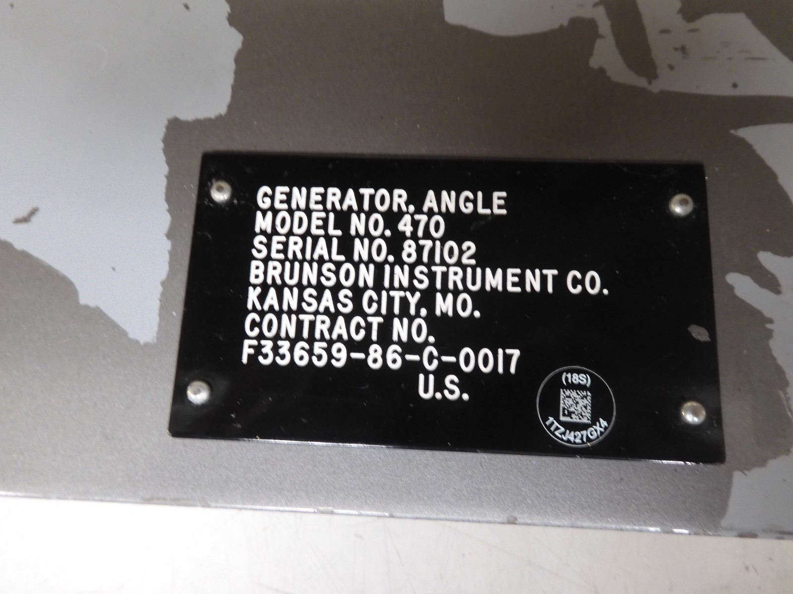 Brunson Instrument Co. - model 470 - Angle Generator - PARTS/REPAIR - QF20 - Image 3