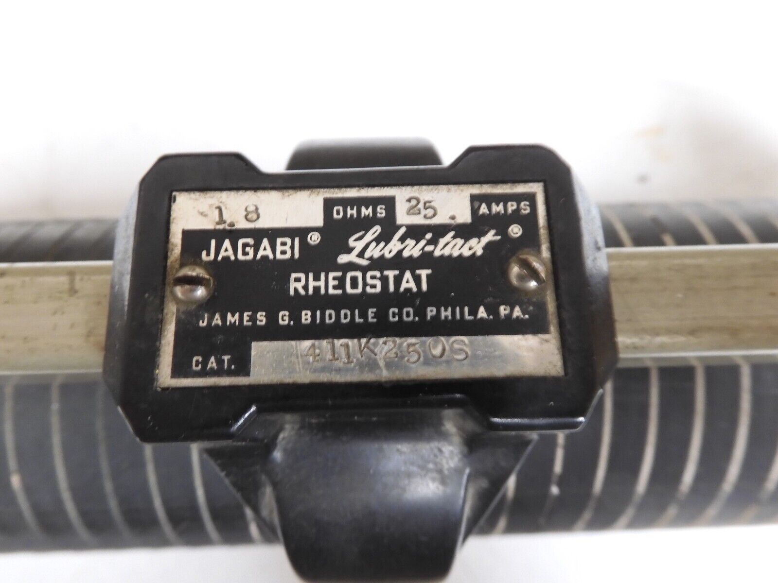 Jagabi "Lubri-tact" Rheostat Biddle - model 411K250S - 1.8 Ohms 25 A - PL12 - Image 5