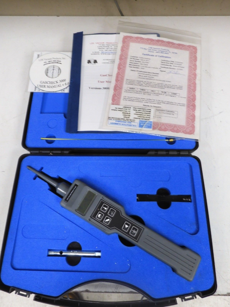 LDS Vacuum Products - model Gas Check 3000 - With manual and case - PV51
