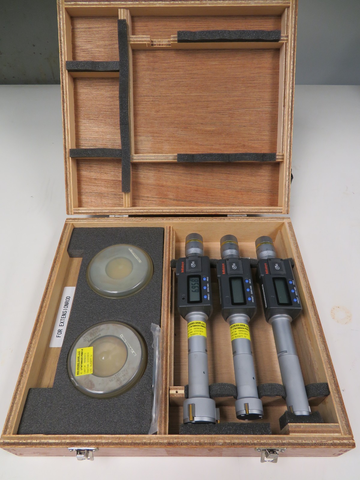 Mitutoyo 468-983 3-Point Internal Micrometer Set 25-50mm Complete Unit IP65 QK33