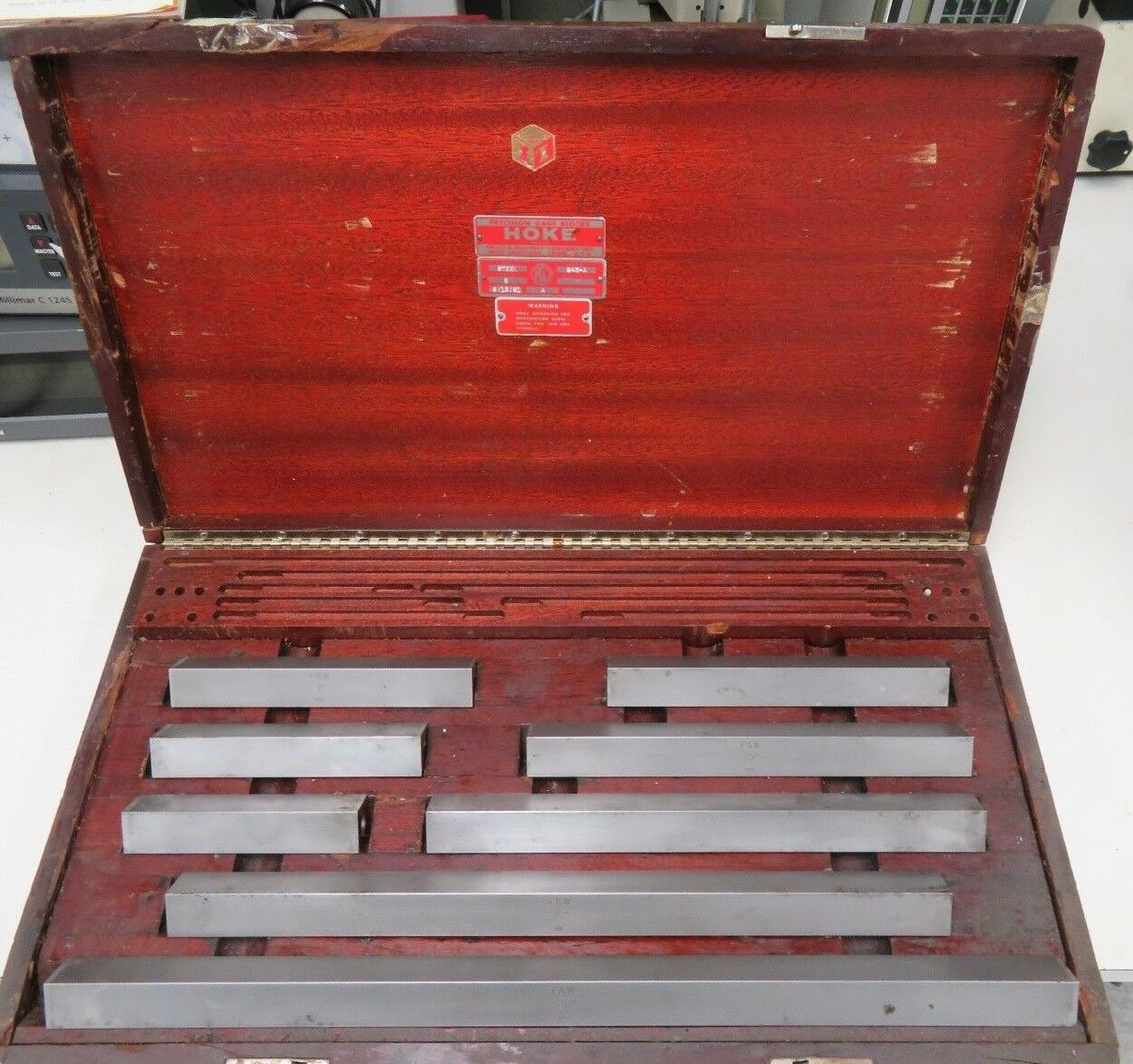 Pratt & Whitney Large/Long Gage Block Set 5"20" NE51 Bullseye