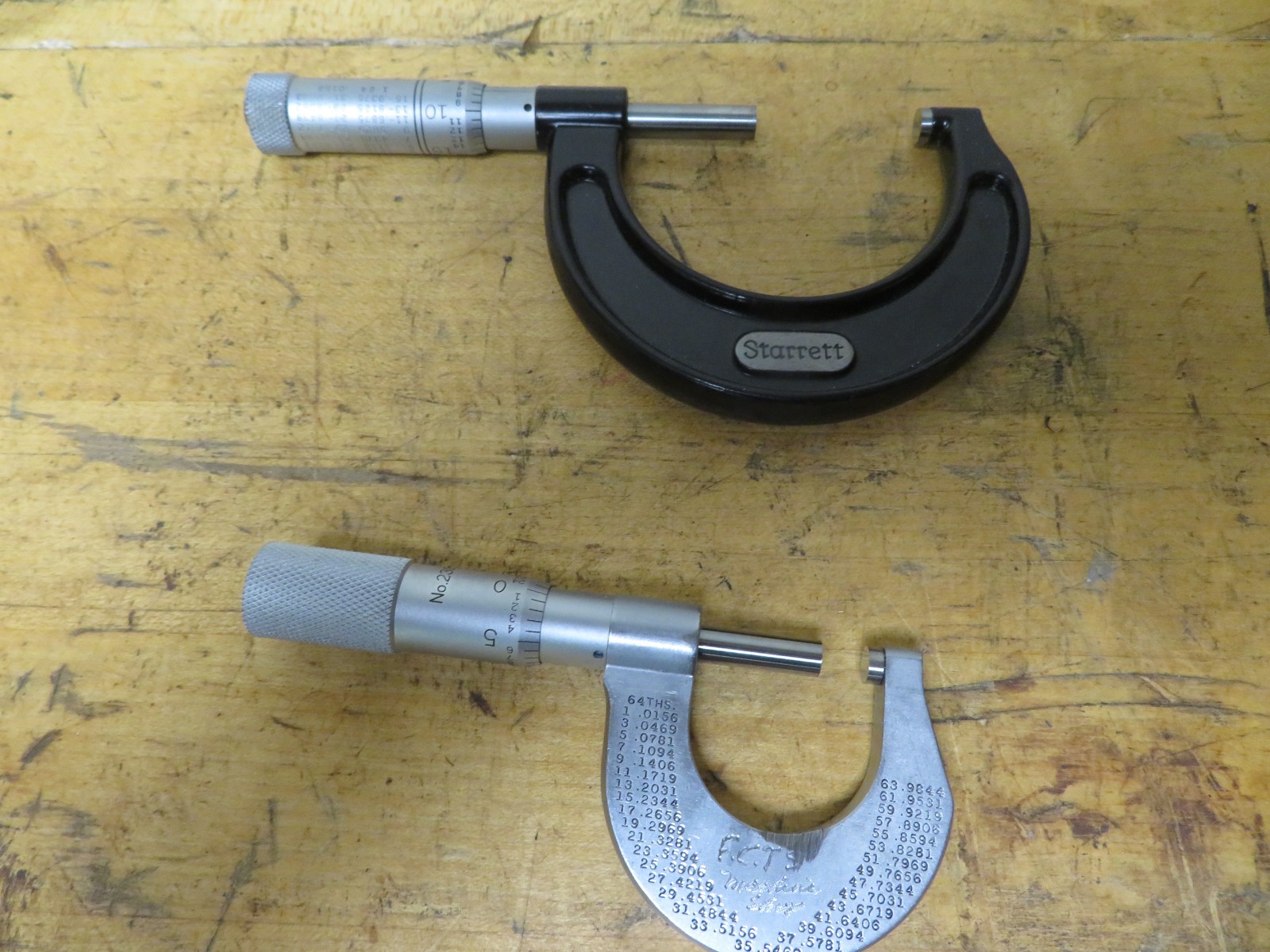Starrett 0-2" Micrometer Set 0-1 (MDL 230) 1-2" (MDL 436) QH10 - Image 3