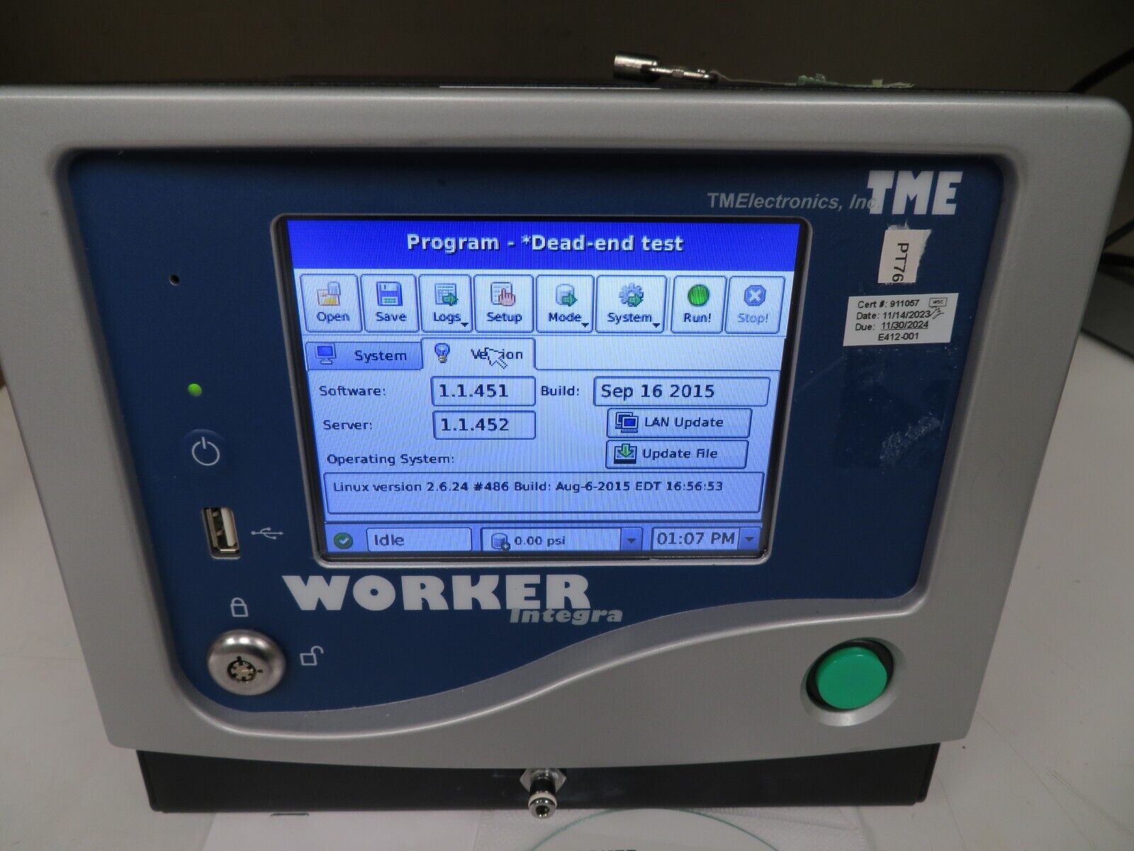 TM Electronics Worker Integra 15 PSI Pressure Leak Tester Detector PT76 - Image 3