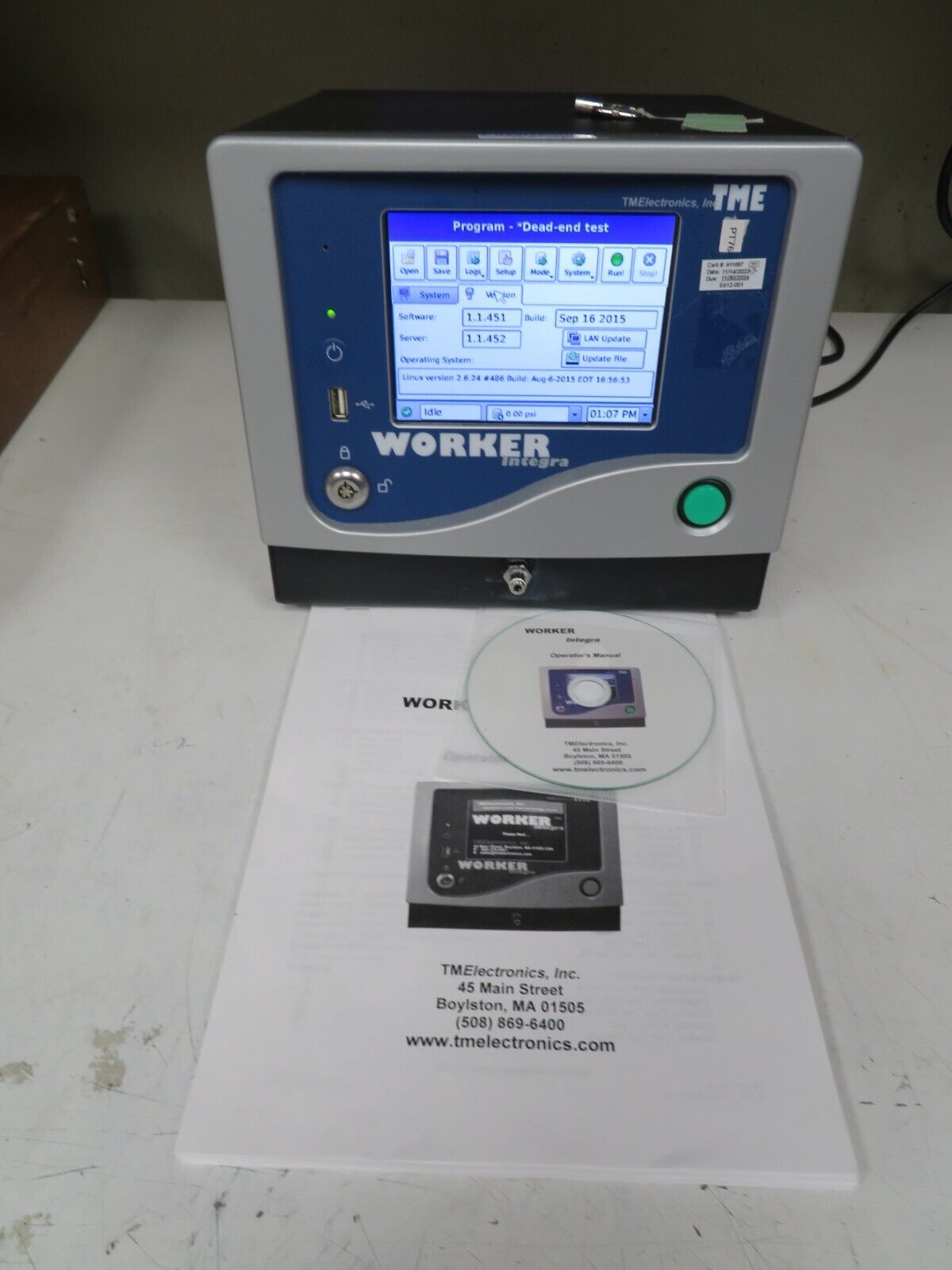 TM Electronics Worker Integra 15 PSI Pressure Leak Tester Detector PT76