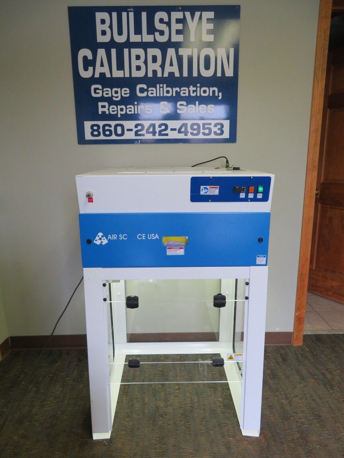 Air Science P10 Ductless Fume Hood 29x46x26" Bullseye Calibration