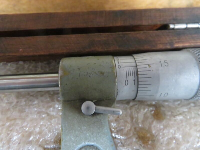 Etalon 4-5" / .0001" Od Micrometer w/ carbide anvils in wood case - PA6 - Image 3