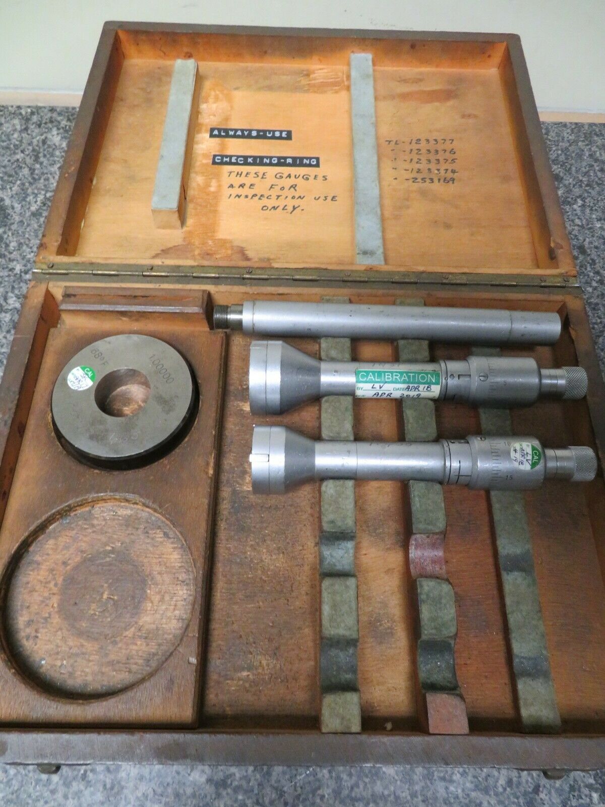 Etalon Intrimik/Bore Micrometer Set 1.2 1.6" w/ ring in case NM45