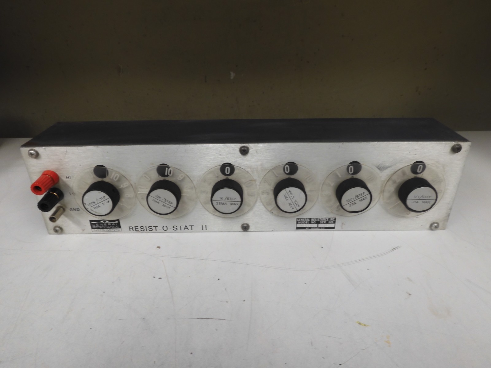 General Resistance RDS65A Instruments Resistance 6-Decade Resist-O-Stat-II QF65