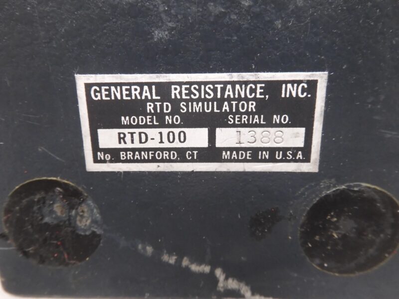 General Resistance RTD-100 Resistance Temperature Detector Simulator - QA48 - Image 4
