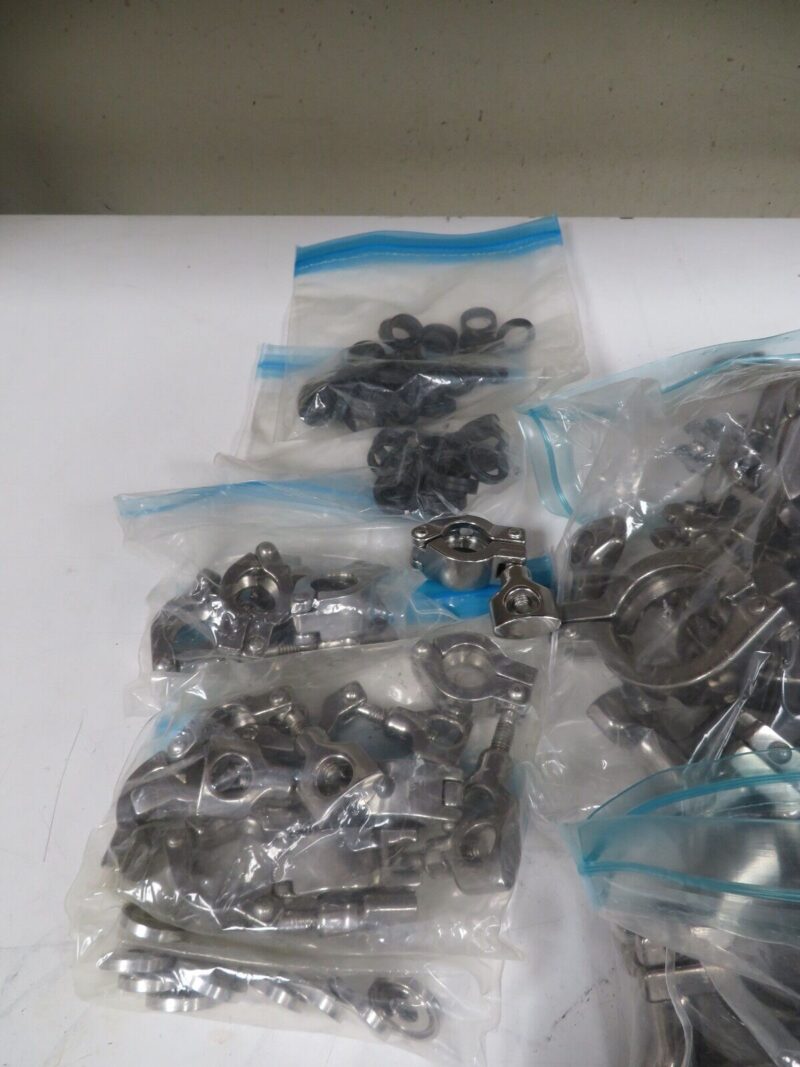 Large Lot of Stainless Steel Sanitary Hose Tube Clamps various sizes - Image 4