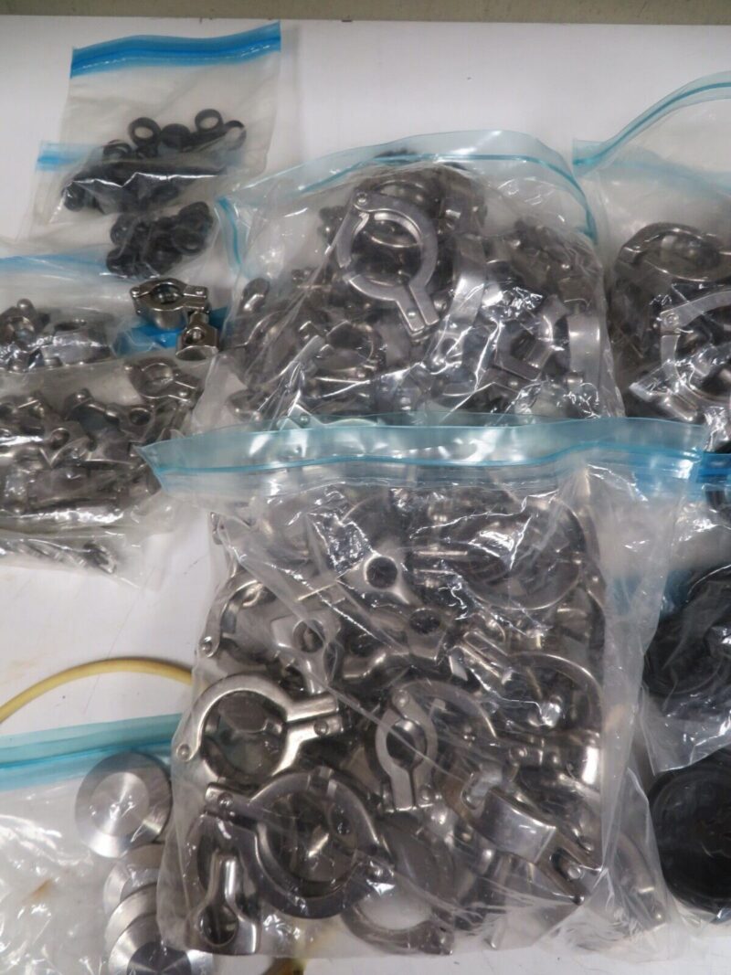Large Lot of Stainless Steel Sanitary Hose Tube Clamps various sizes - Image 5