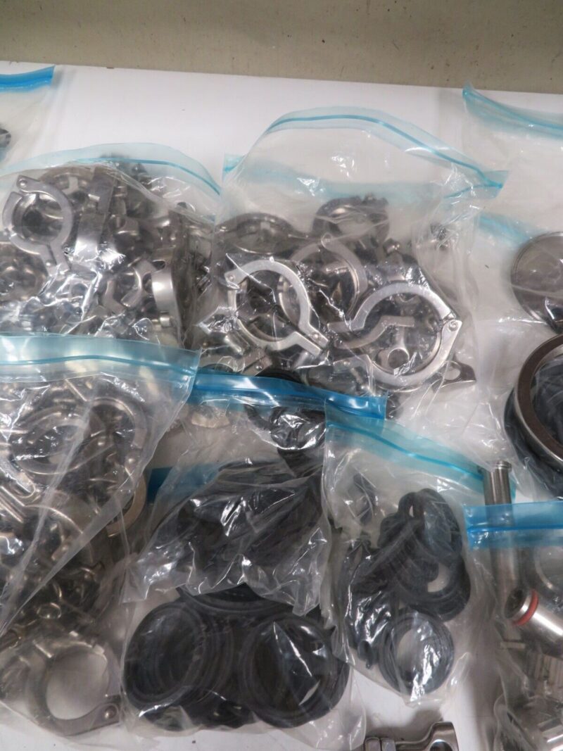 Large Lot of Stainless Steel Sanitary Hose Tube Clamps various sizes - Image 6