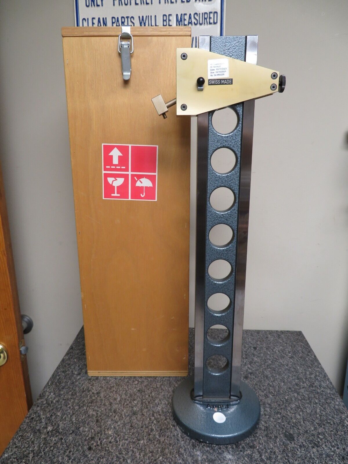 Max Angst Fowler True Square .2 Arc Sec High Accuracy Squareness Gage PV9