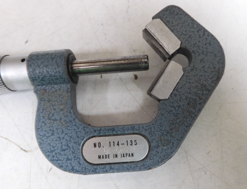 Mitutoyo - 114-135 - .090"-1"/.0001" V-Anvil Micrometer - 5 Flutes - QB14 - Image 4