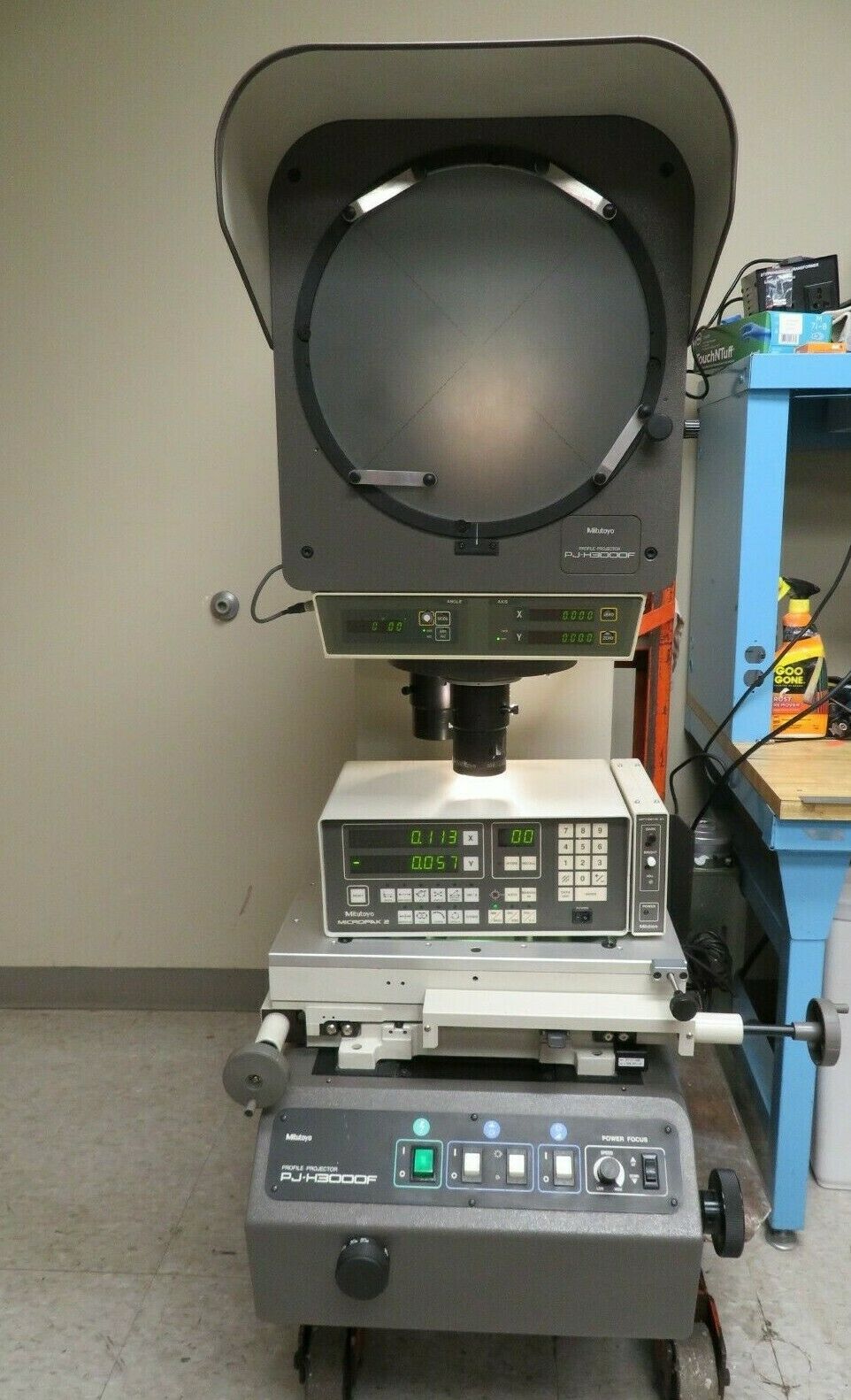 Mitutoyo PJH3000F Vertical Optical Comparator 12" Optical Comparator