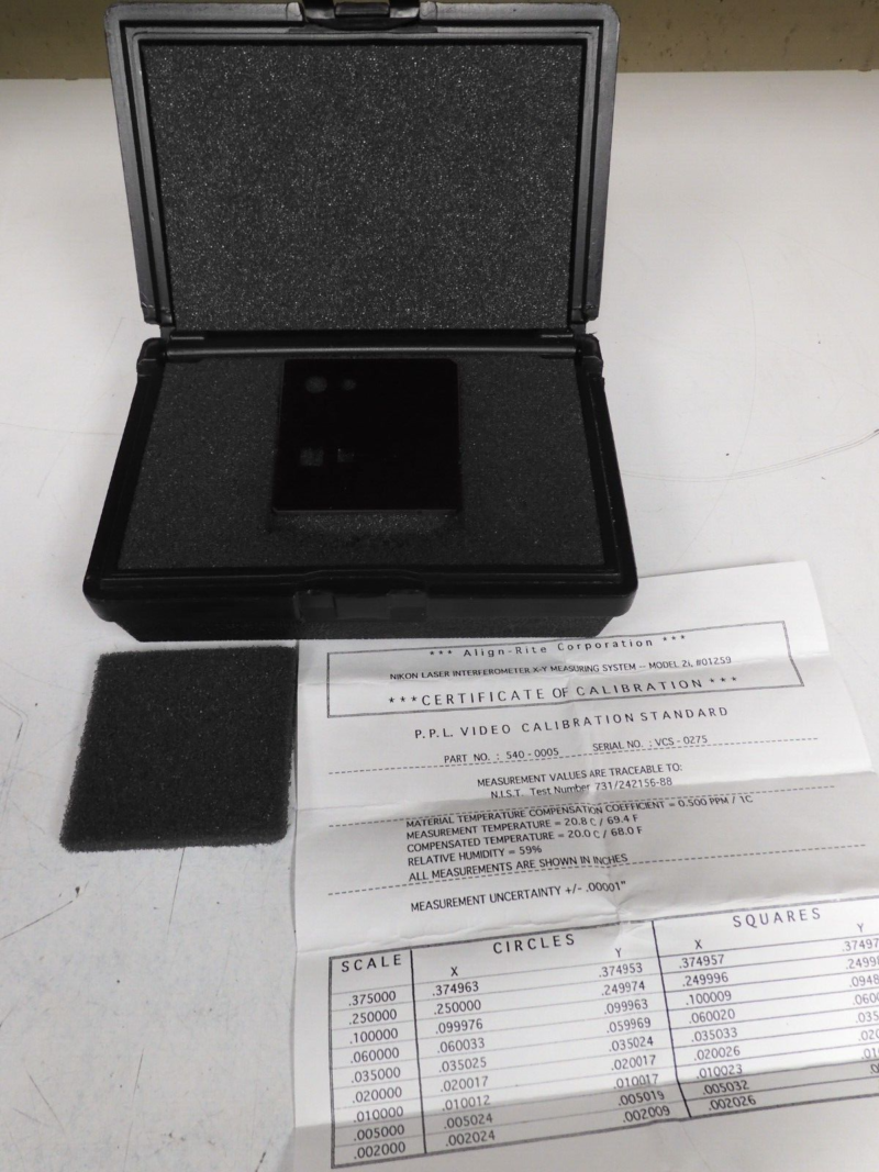 PPL - Part Number 540-0005 - Video Calibration Standard in case - PZ78